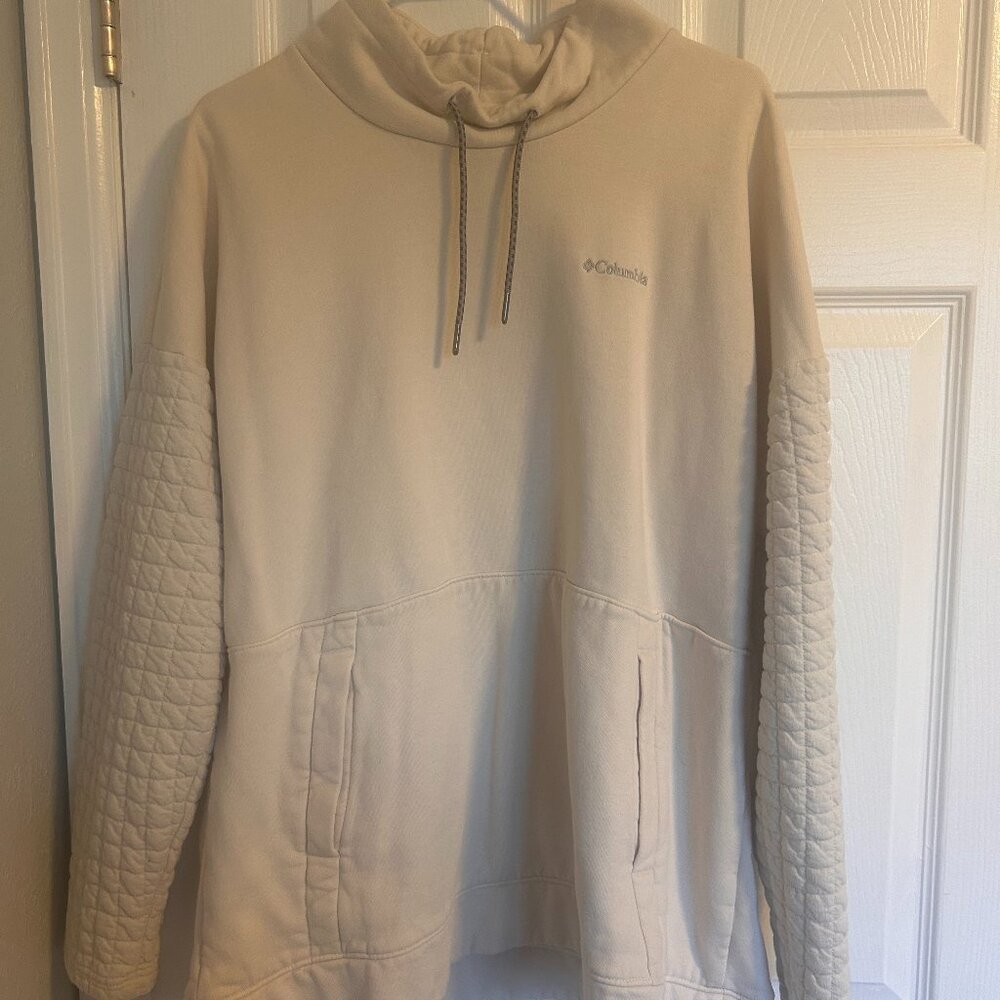 Columbia mock neck waffle sleeve sweatshirt
